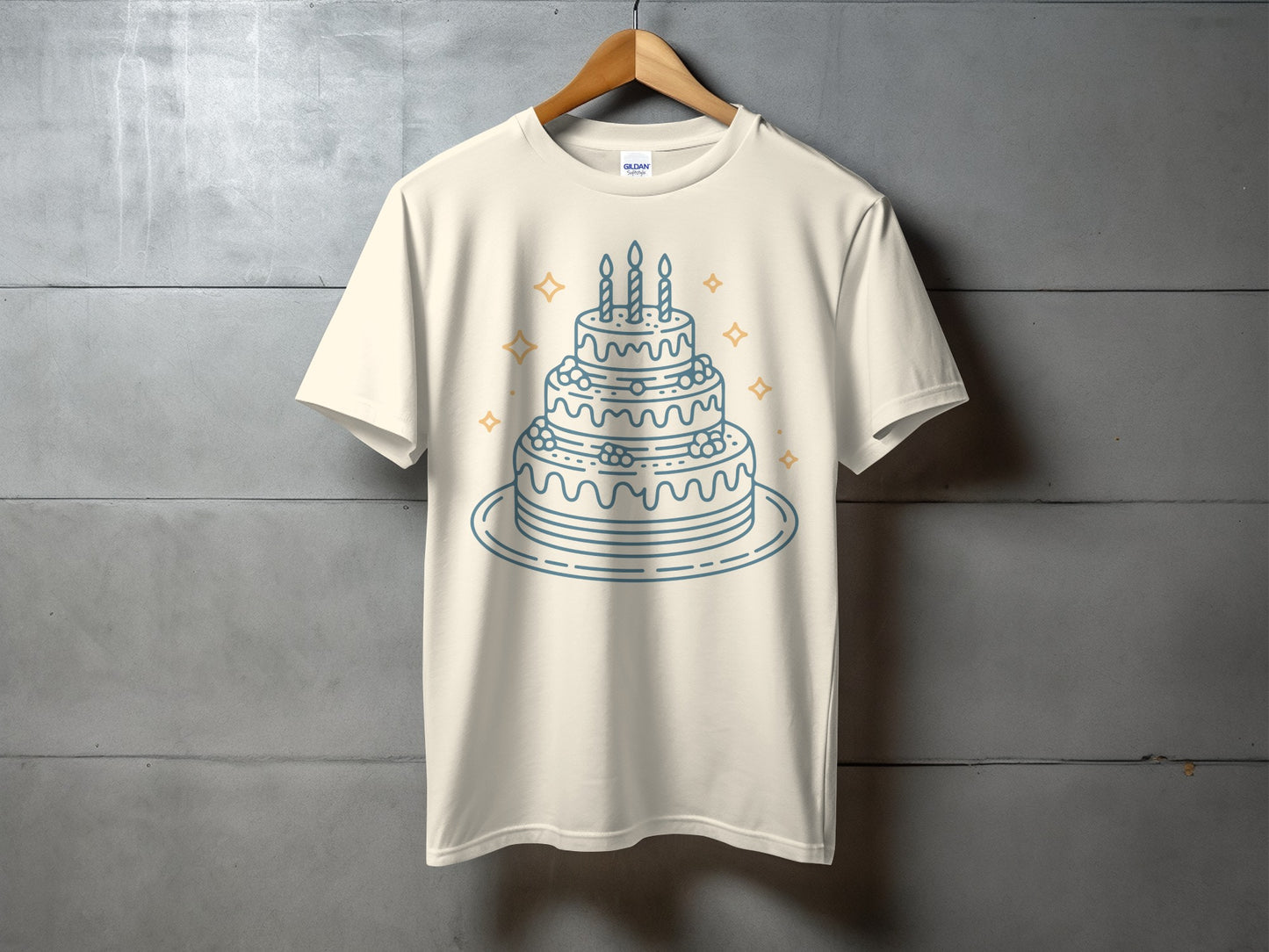 Stylish Birthday Cake Graphic T-Shirt for All Celebrations