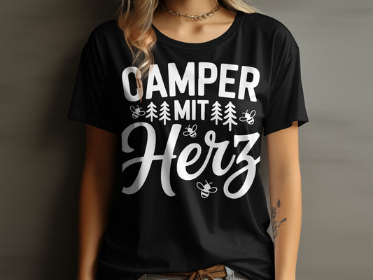 Camper Mit Herz Graphic Tee with Unique Design