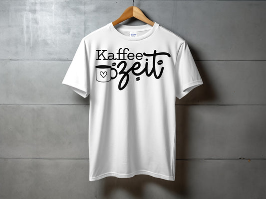 Kaffee Zeit Heart Mug Graphic White T-shirt