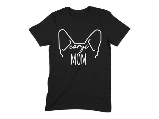 Corgi Mom T-Shirt with Cute Dog Ears Design