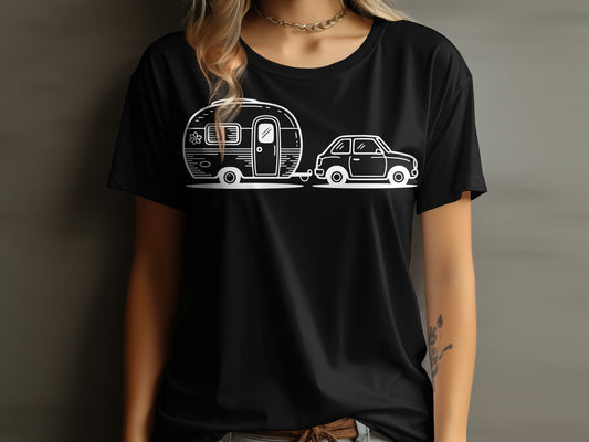 Retro Camper and Car Graphic T-shirt