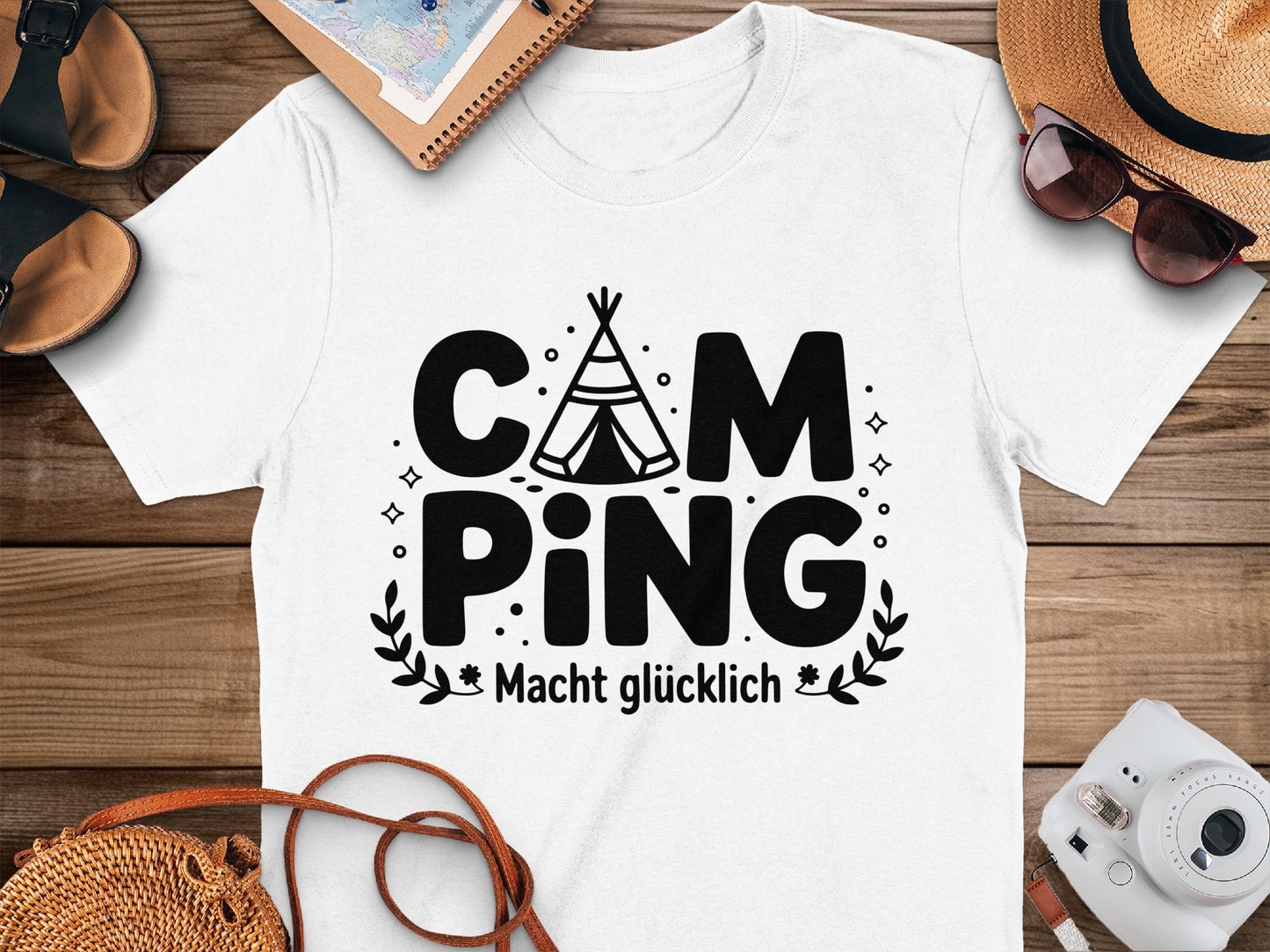 Camping Macht Glücklich Graphic Tee