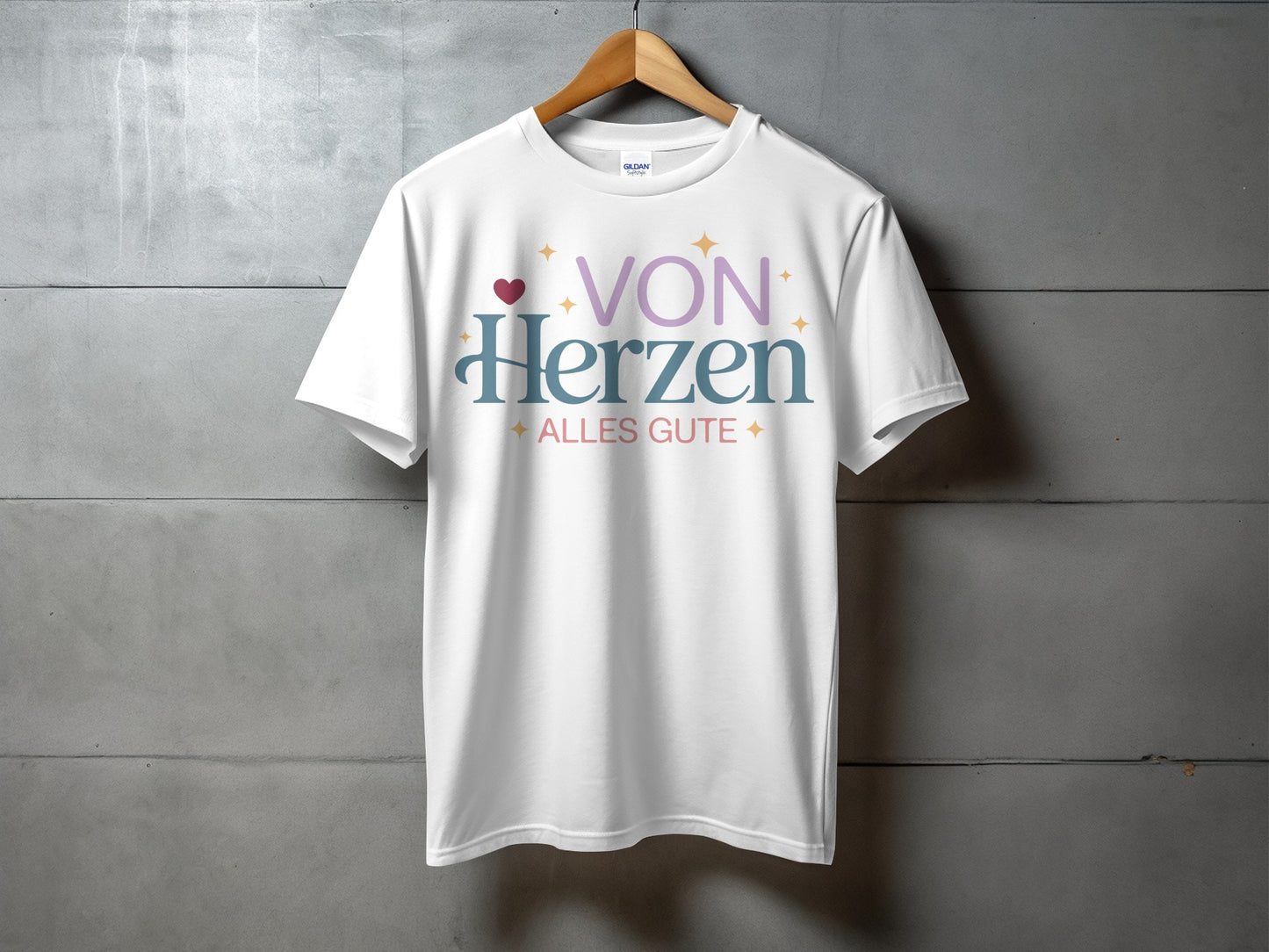 VON Herzen Alles Gute Graphic Tee Shirt