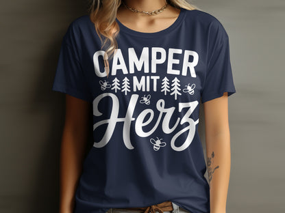 Camper Mit Herz Graphic T-shirt for Outdoor Lovers