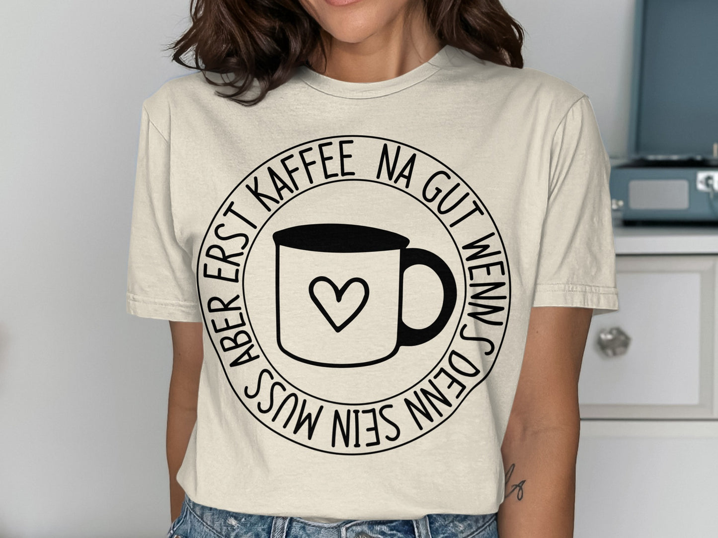 Abstract Kaffee Na Gut Wenn Schon Muss Shirt