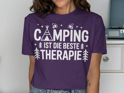 Camping ist die beste Therapie T-shirt