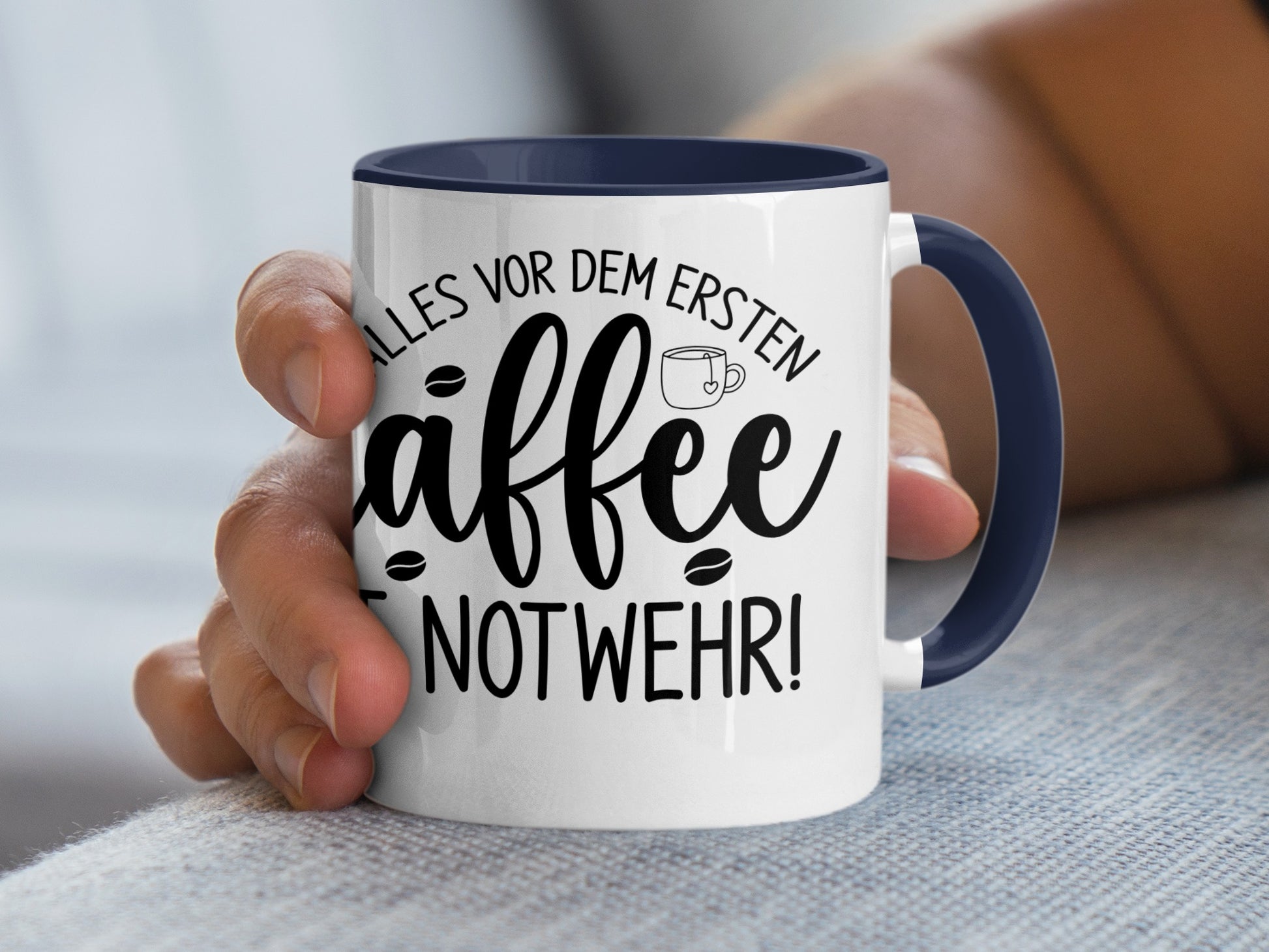 Alles vor dem ersten Kaffee ist Notwehr mug