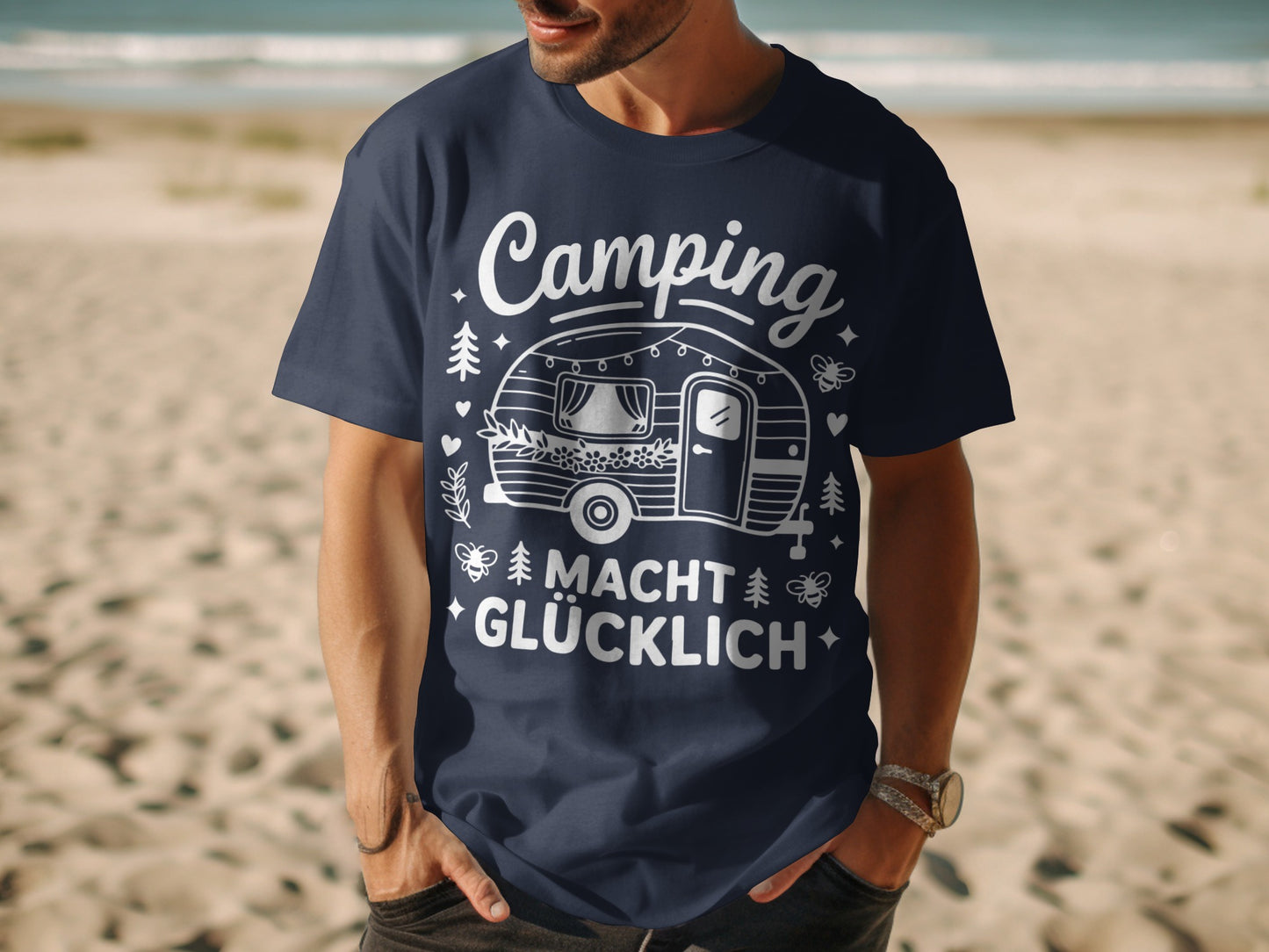 Camping Macht Glücklich Graphic Tee