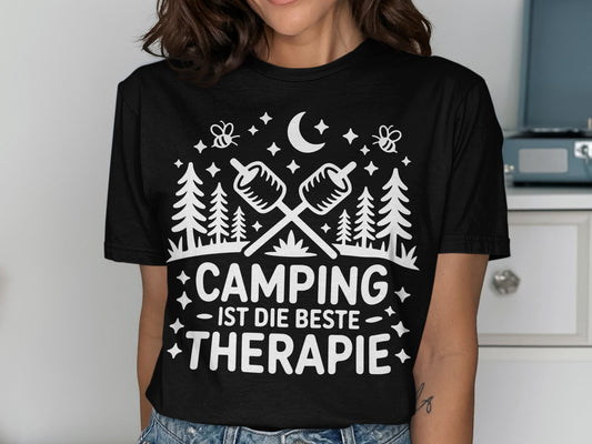 Camping ist die beste Therapie shirt