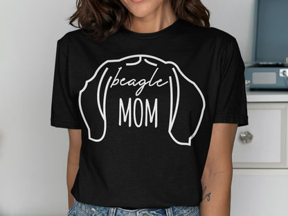 Beagle Mom Graphic Design Casual Tee Shirt