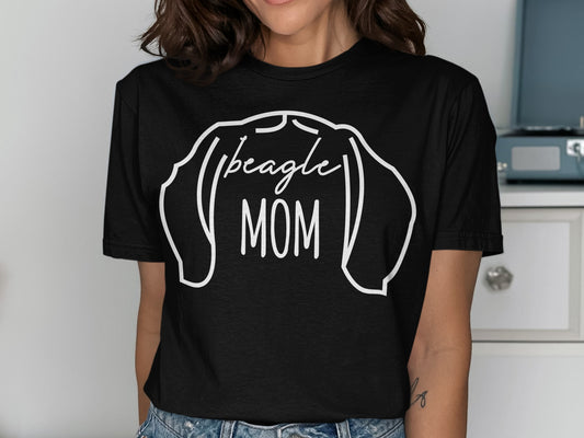 Beagle Mom Graphic Design Casual Tee Shirt