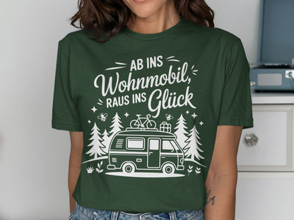 Ab ins Wohnmobil raus ins Glück graphic T-shirt