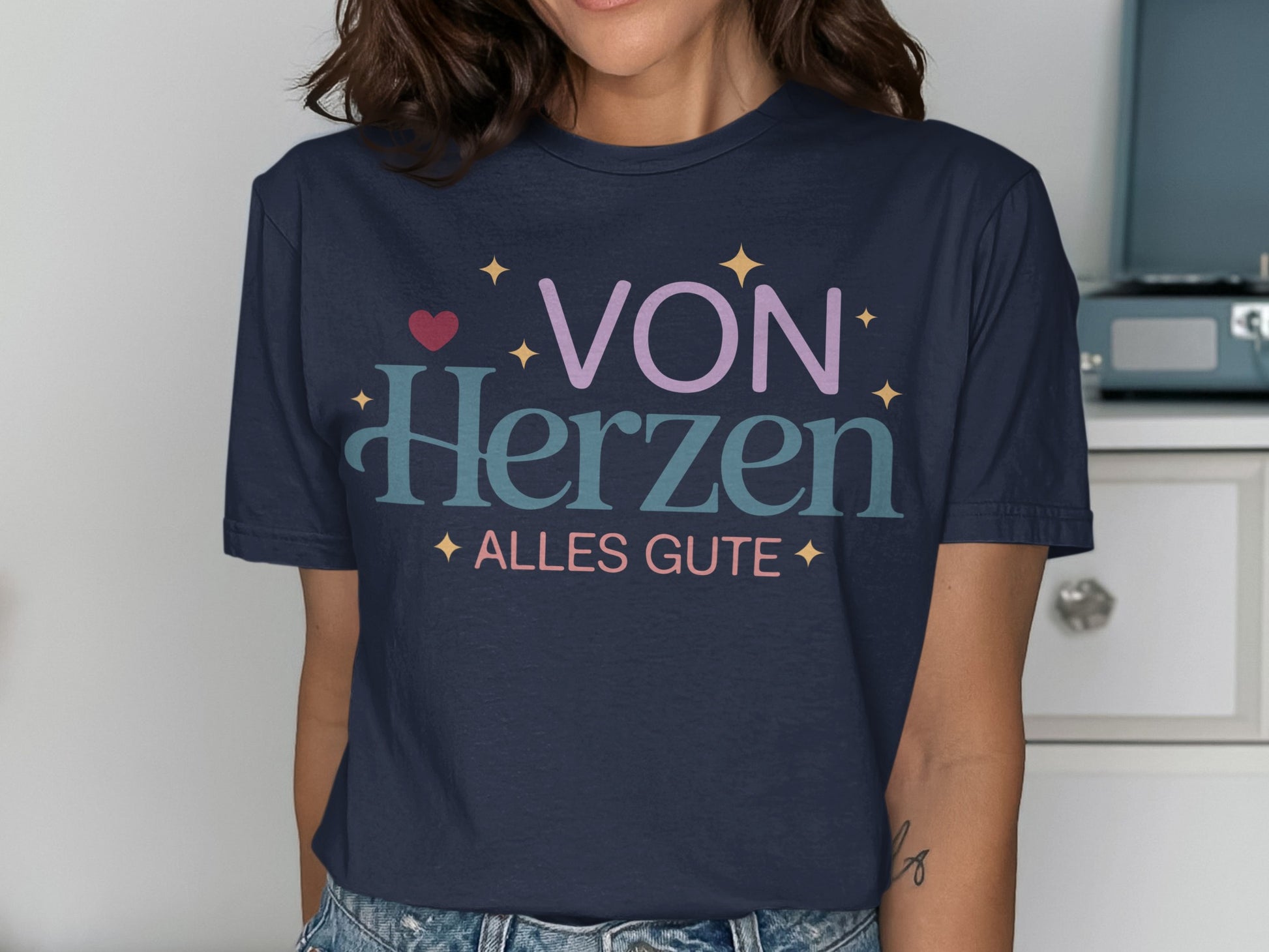VON Herzen ALLES Gute Women's Fashion Tee