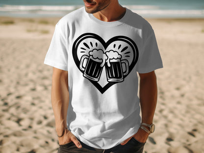 Beach Day Cheers Heart Graphic Shirt