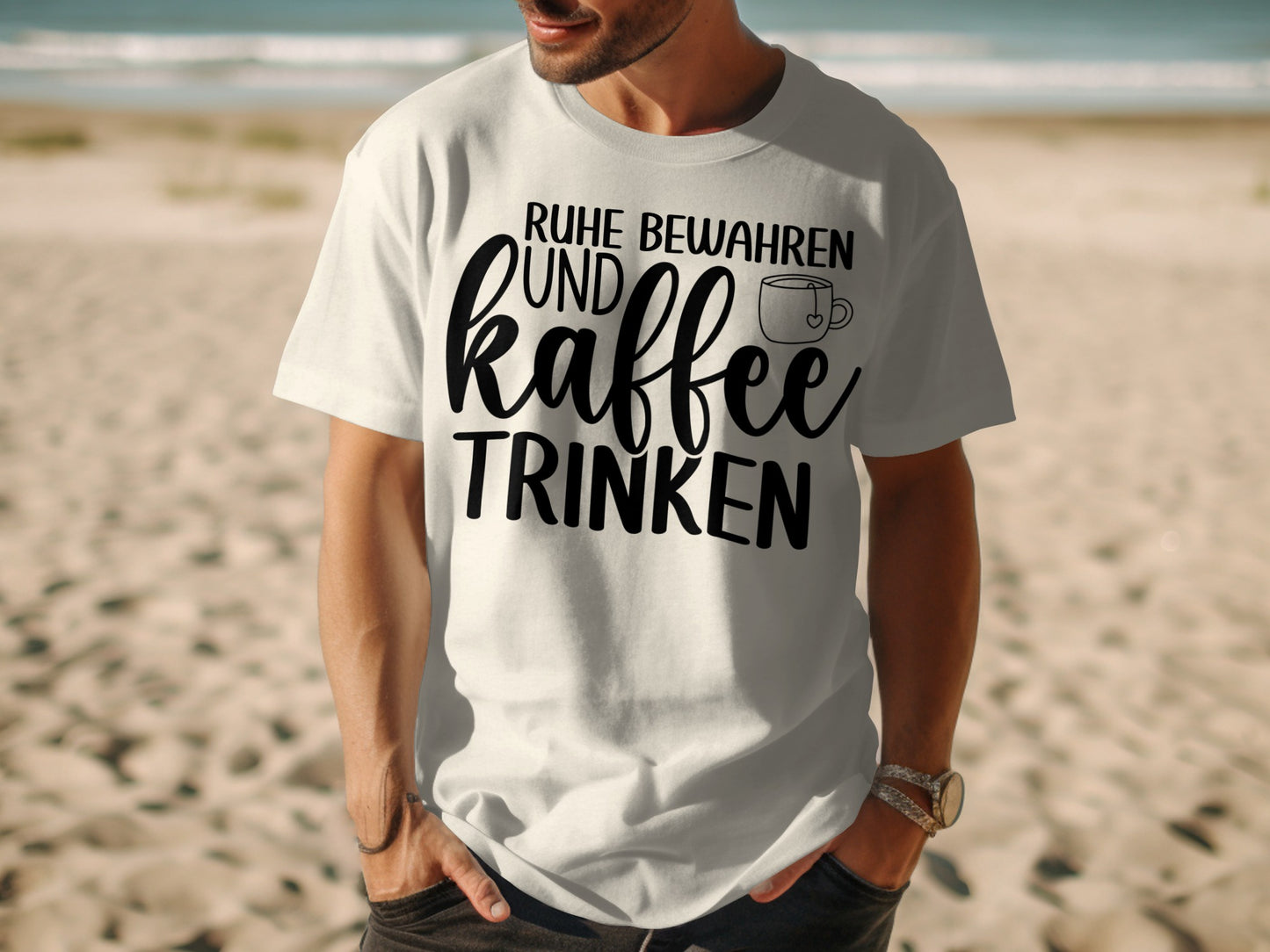 Ruhe bewahren und Kaffee trinken T-shirt