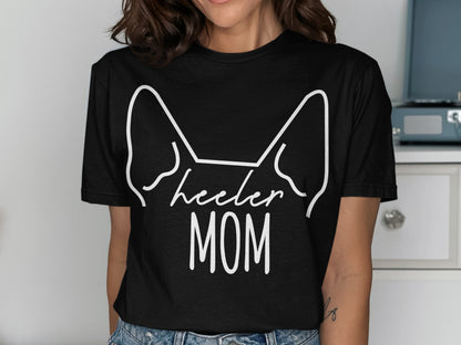 Cute Heeler Mom Graphic Tee for Dog Lovers