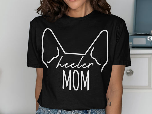 Cute Heeler Mom Graphic Tee for Dog Lovers
