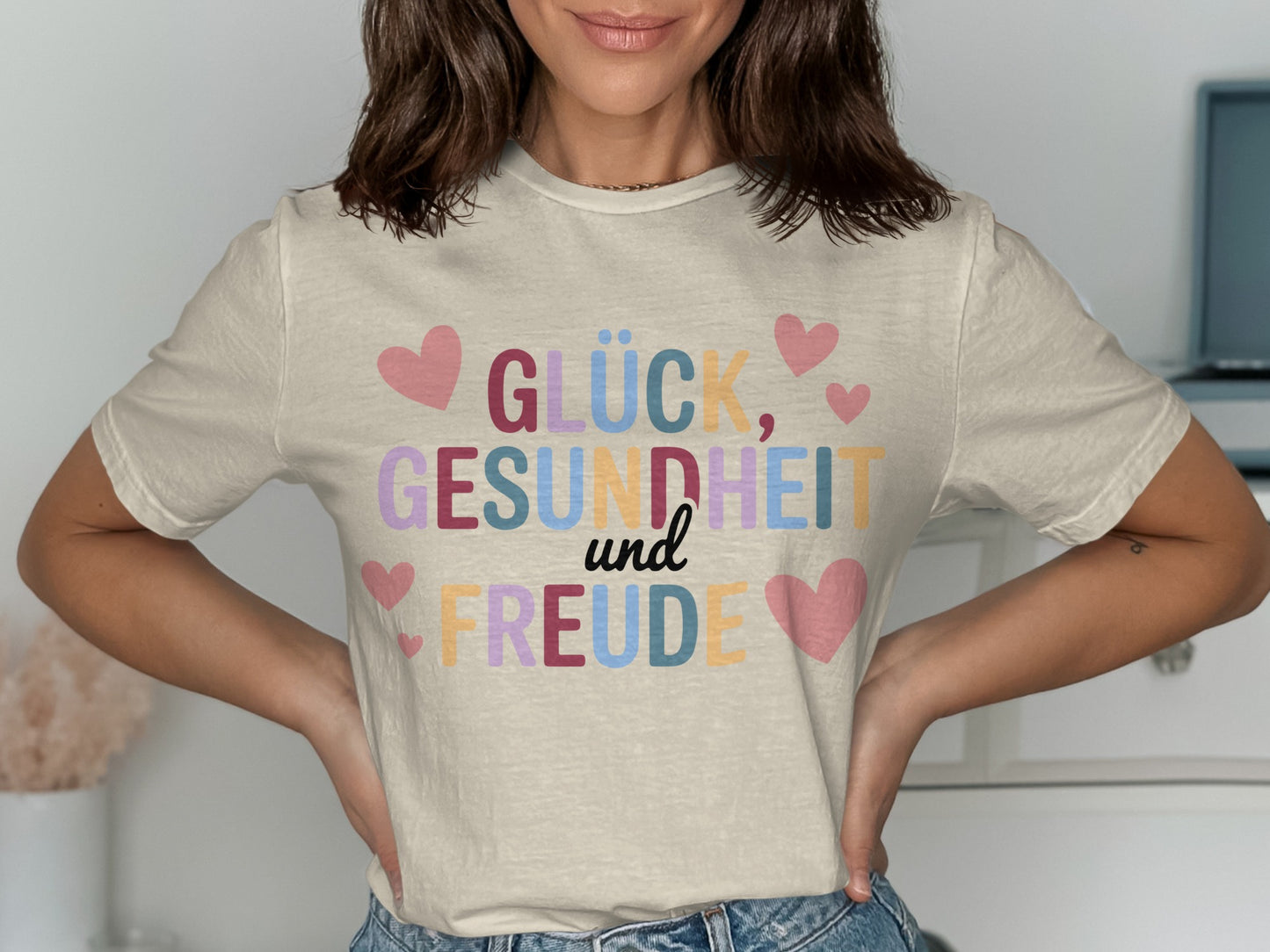 Glück Gesundheit und Freude T-Shirt