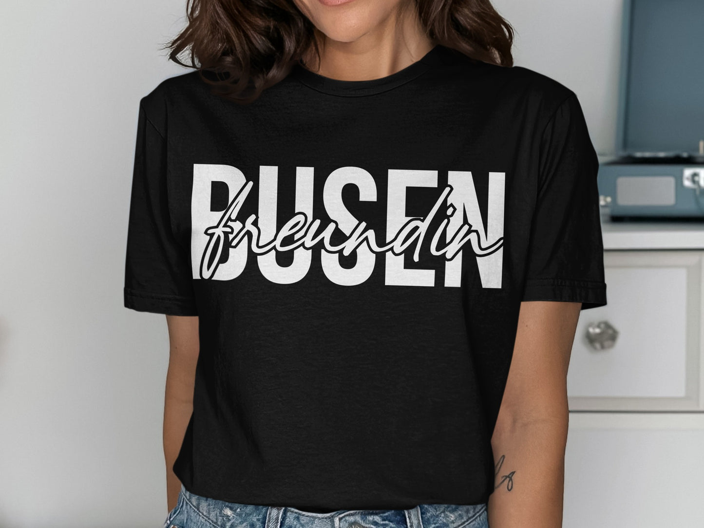 Busen Freundin Graphic Printed Black T-Shirt