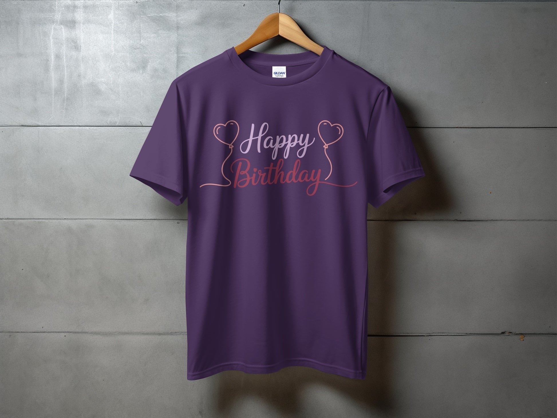 Happy Birthday Purple Graphic T-Shirt product