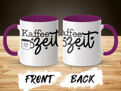 Kaffeezeit Mug with Purple Interior and Handle Mug