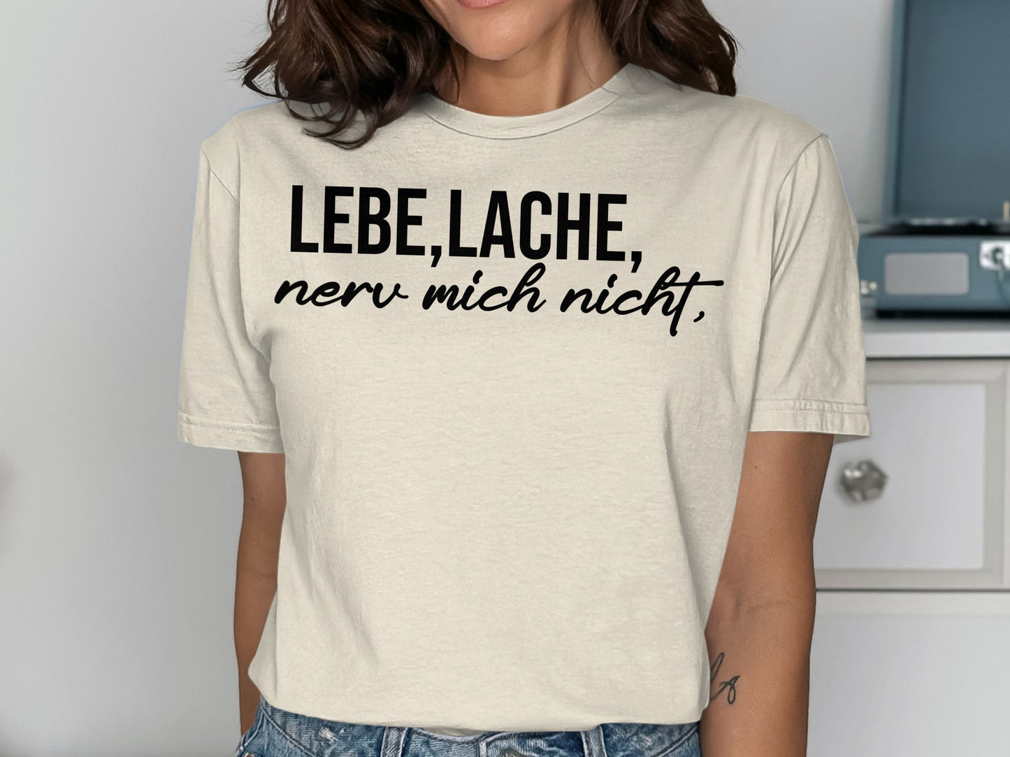 Lebe Lache Nerv Mich Nicht Printed Tee