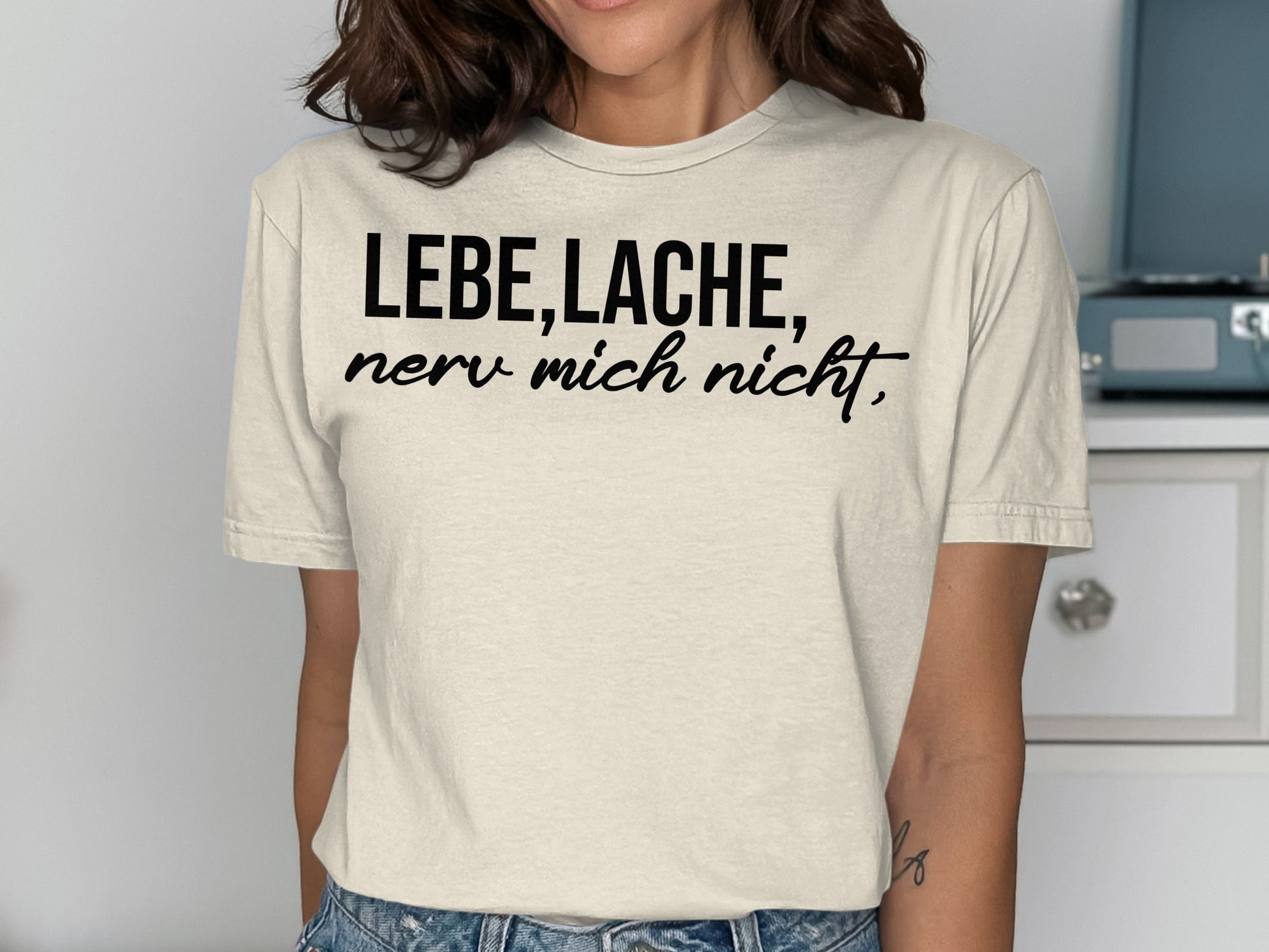 Lebe Lache Nerv Mich Nicht Printed Tee