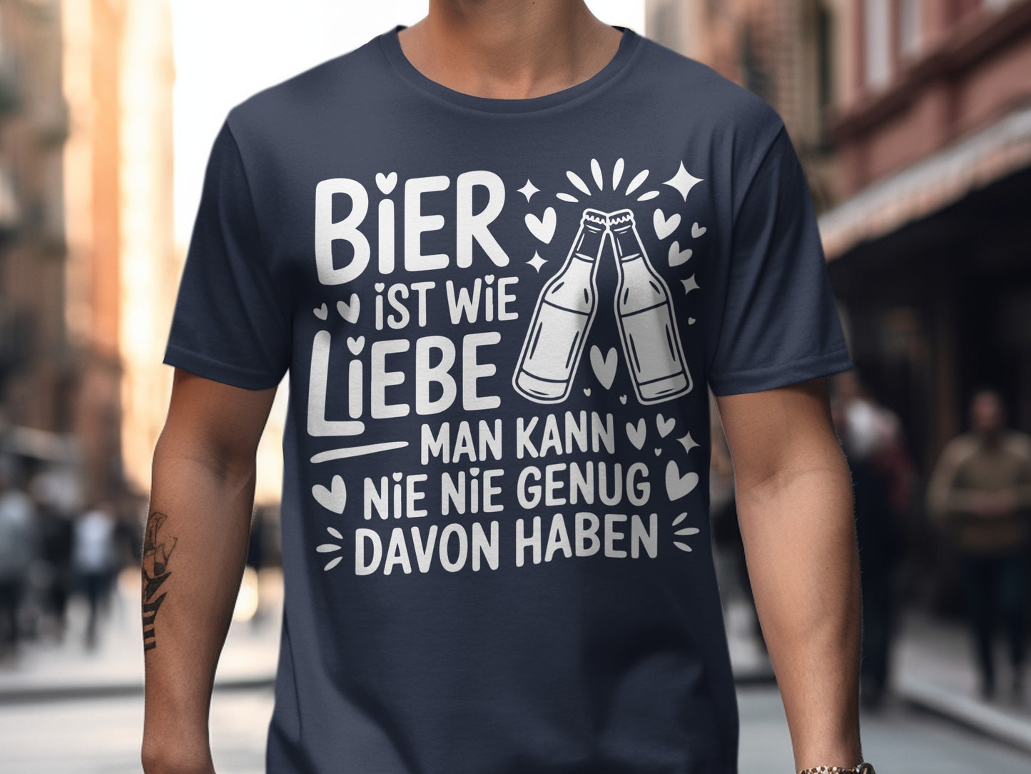 Bier ist wie Liebe - Man kann nie genug davon haben Unisex T-Shirt