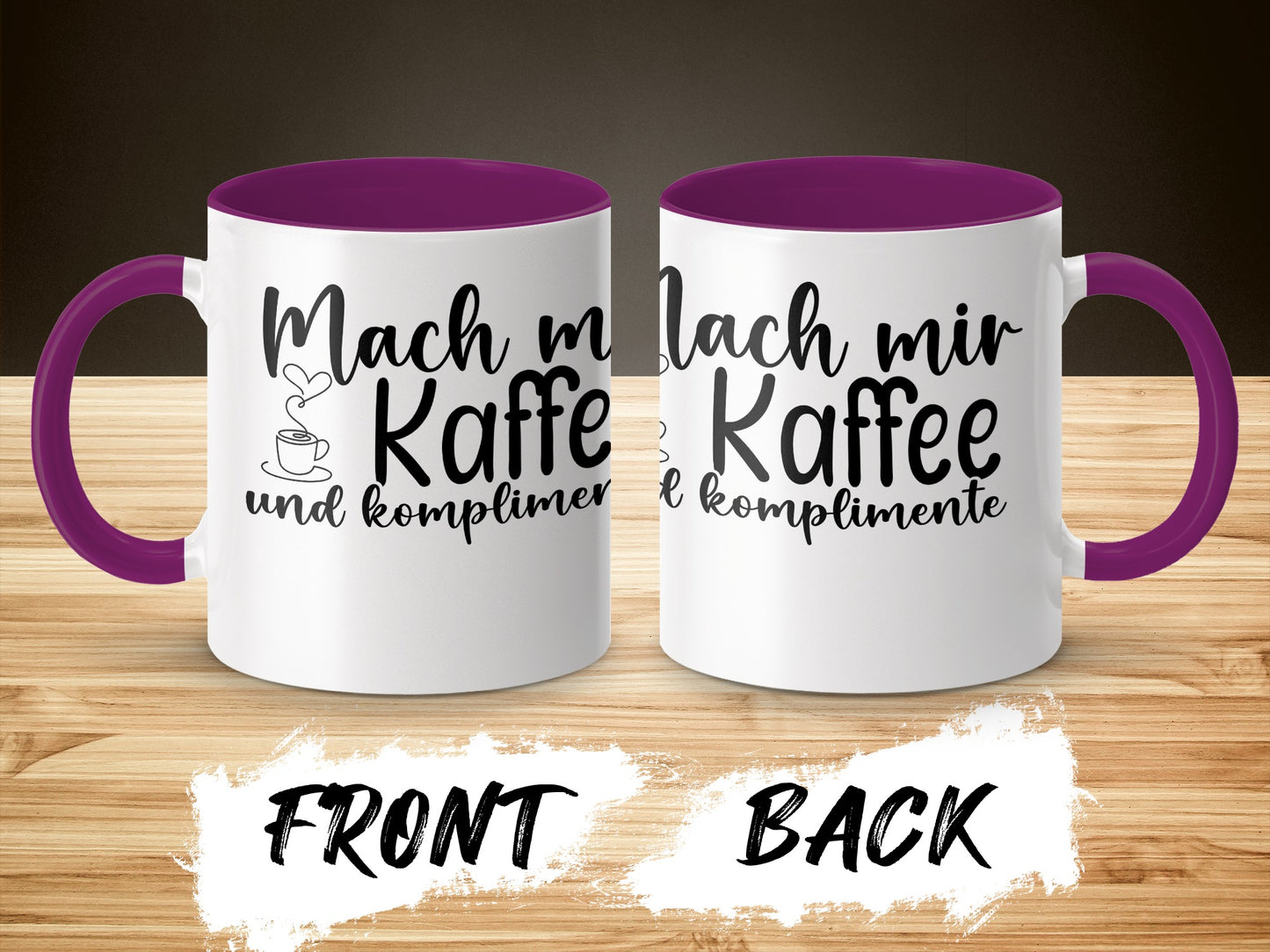 Mach mir Kaffee und Komplimente coffee mug