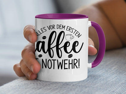 Alles vor dem ersten Kaffee ist Notwehr mug