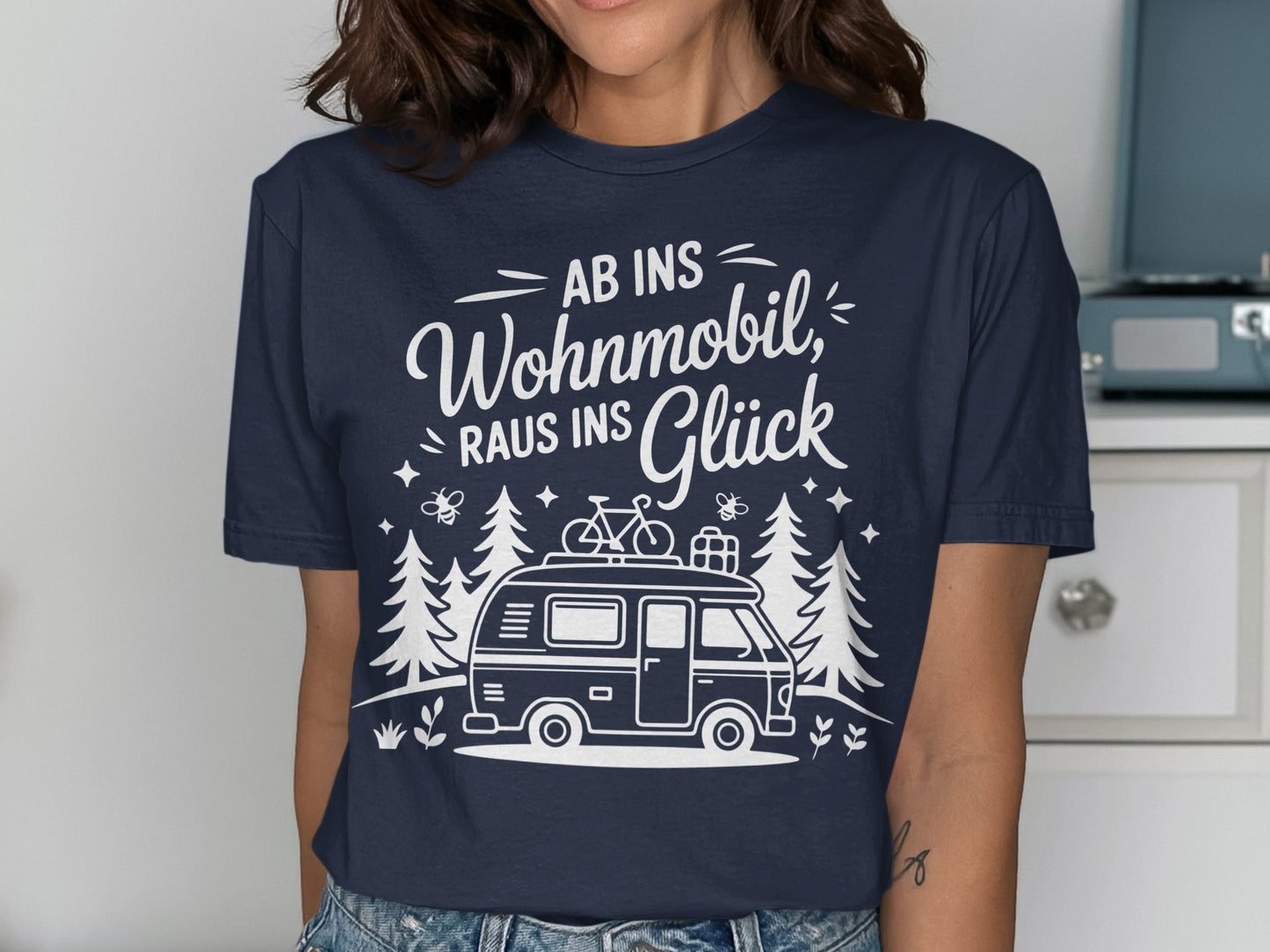 Camper Van Happiness Adventure Graphic T-Shirt