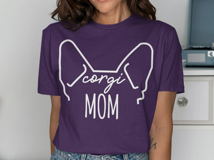 Corgi Mom Graphic Tee for Dog Lovers