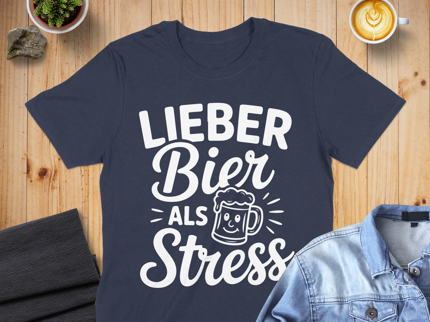 Lieber Bier Als Stress Fun Casual Tee