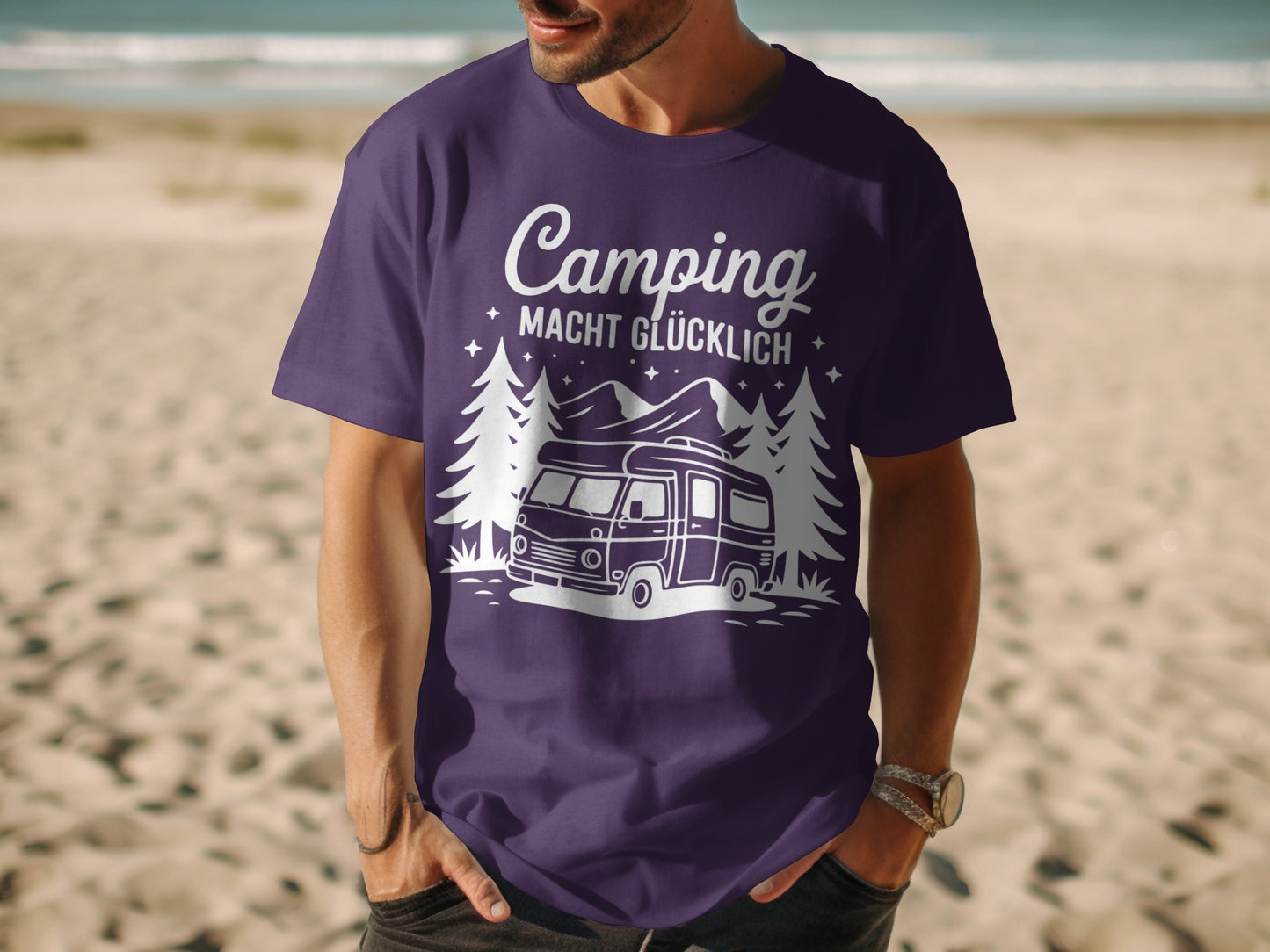 Camping Macht Glücklich T-Shirt for Outdoor Lovers
