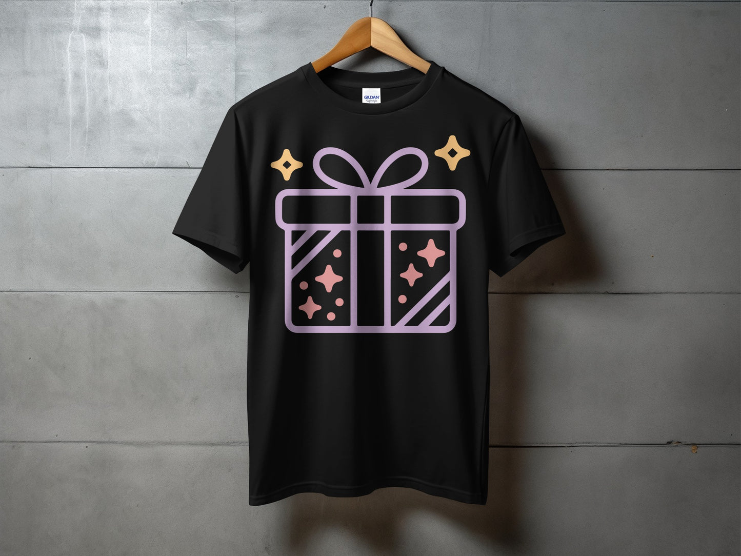 Stylish Gift Box Graphic Tee Perfect for Gifting