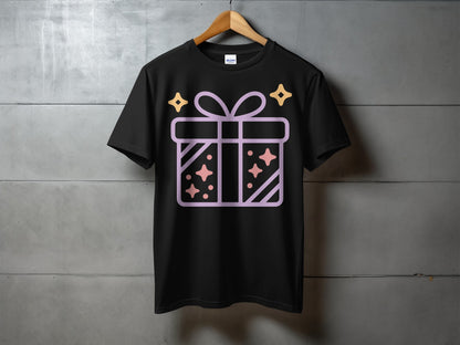 Stylish Gift Box Graphic Tee Perfect for Gifting