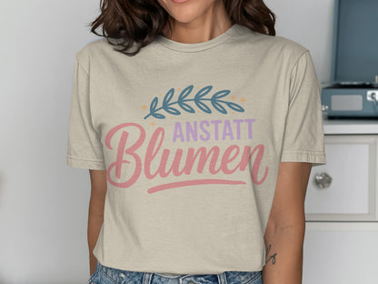 ANSTATT BLUMEN Casual Graphic Tee Shirt