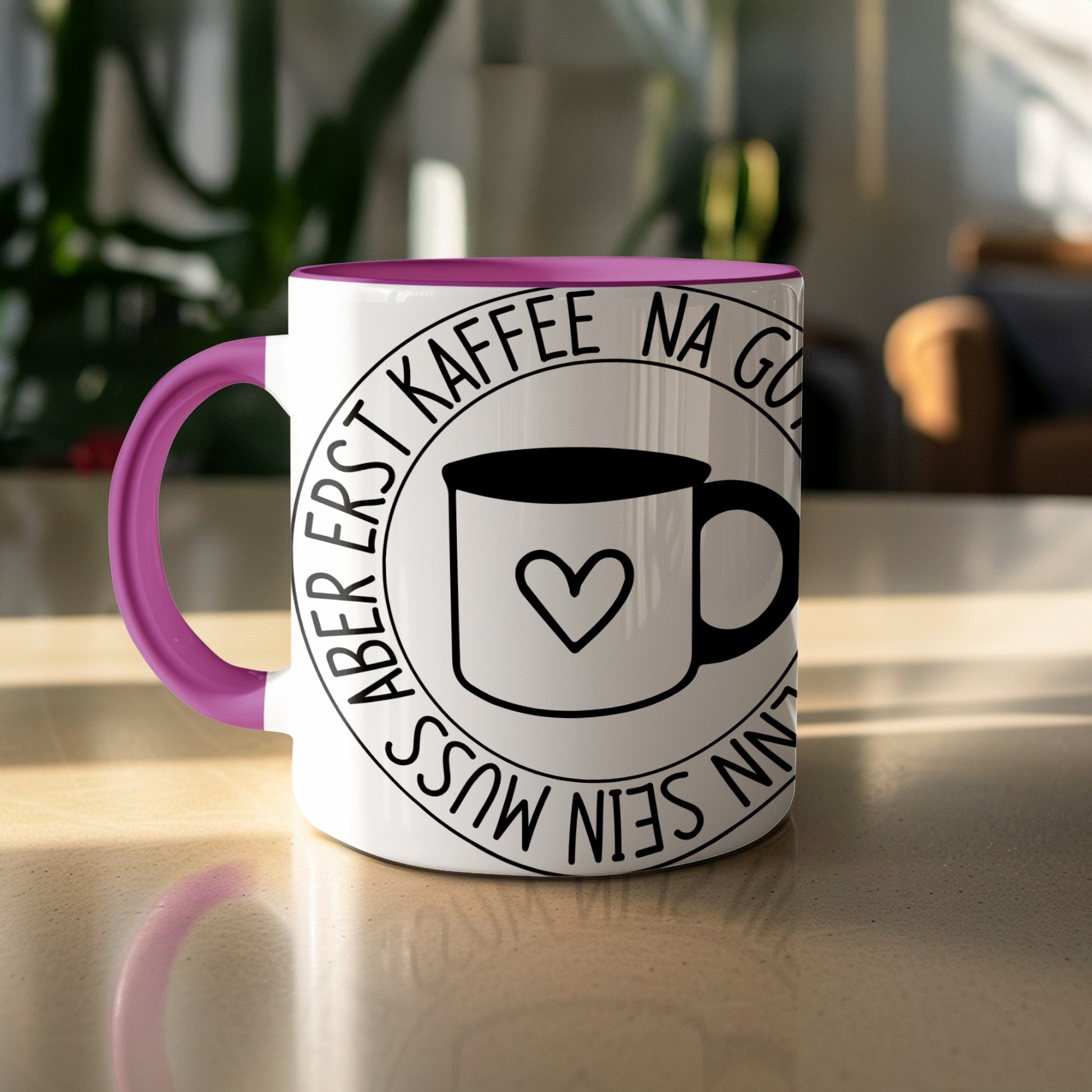 Liebe Kaffee Tasse mit Herzmotiv Design auf Keramik