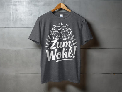 Zum Wohl Beer Mugs Graphic Display T-Shirt