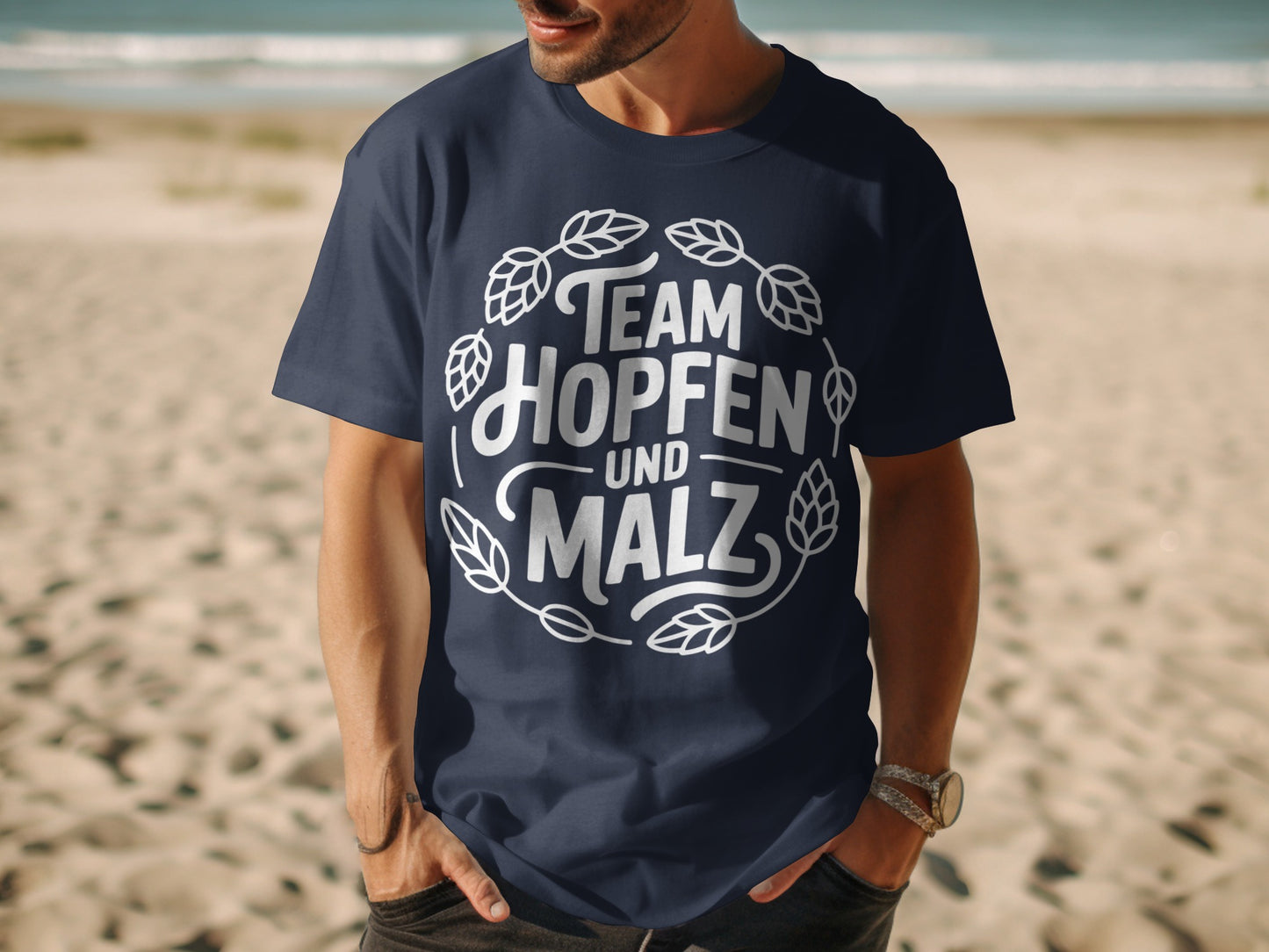 Team Hopfen und Malz Beach Shirt Product