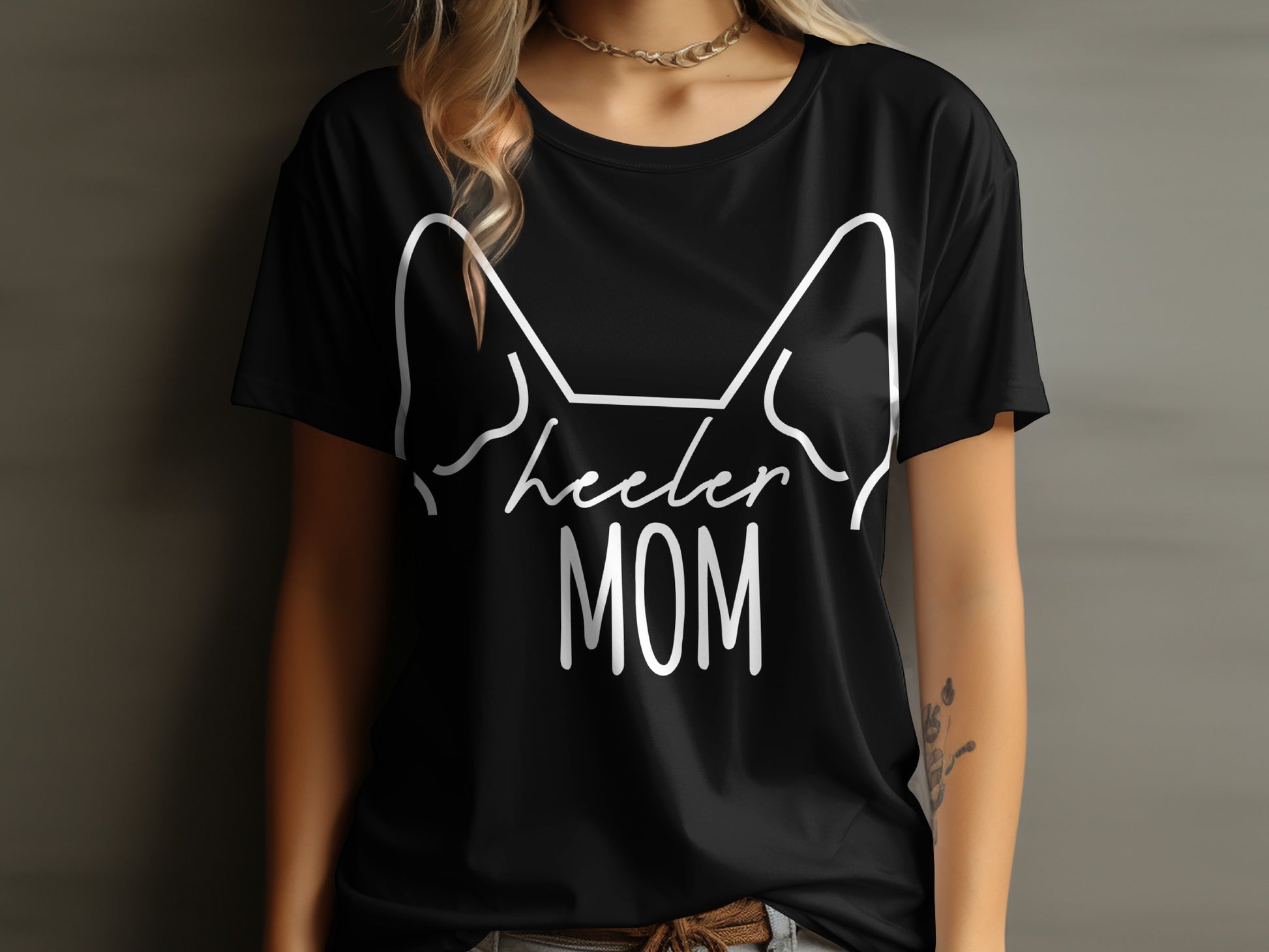 Heeler Mom with Dog Ears Graphic Shirt product