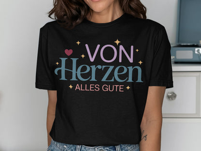 Von Herzen Alles Gute Black T-Shirt