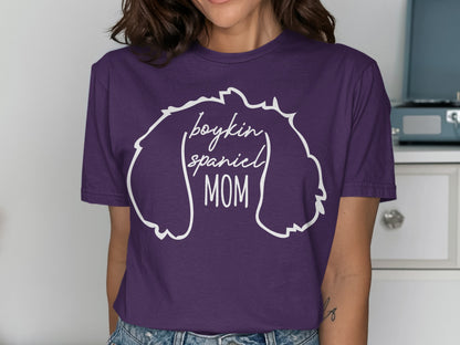 Boykin Spaniel Mom Graphic T-Shirt Gift for Dog Lovers