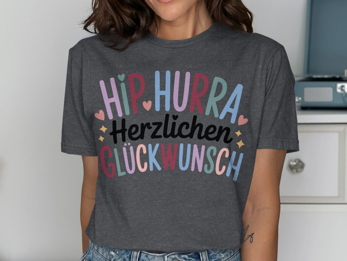 Hip Hurra Herzlichen Glückwunsch T-shirt