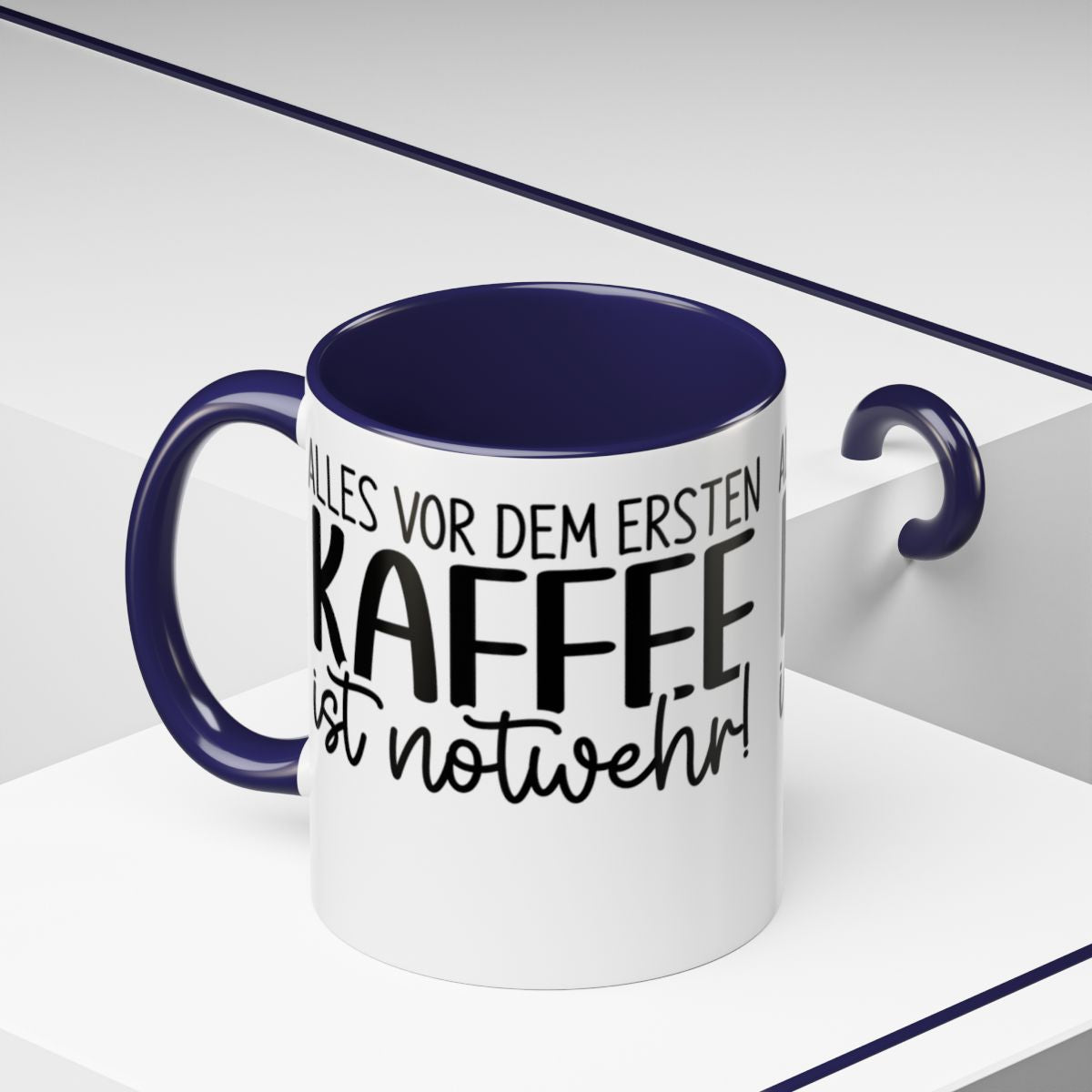 Lustige Tasse Alles vor dem ersten Kaffee Spruch