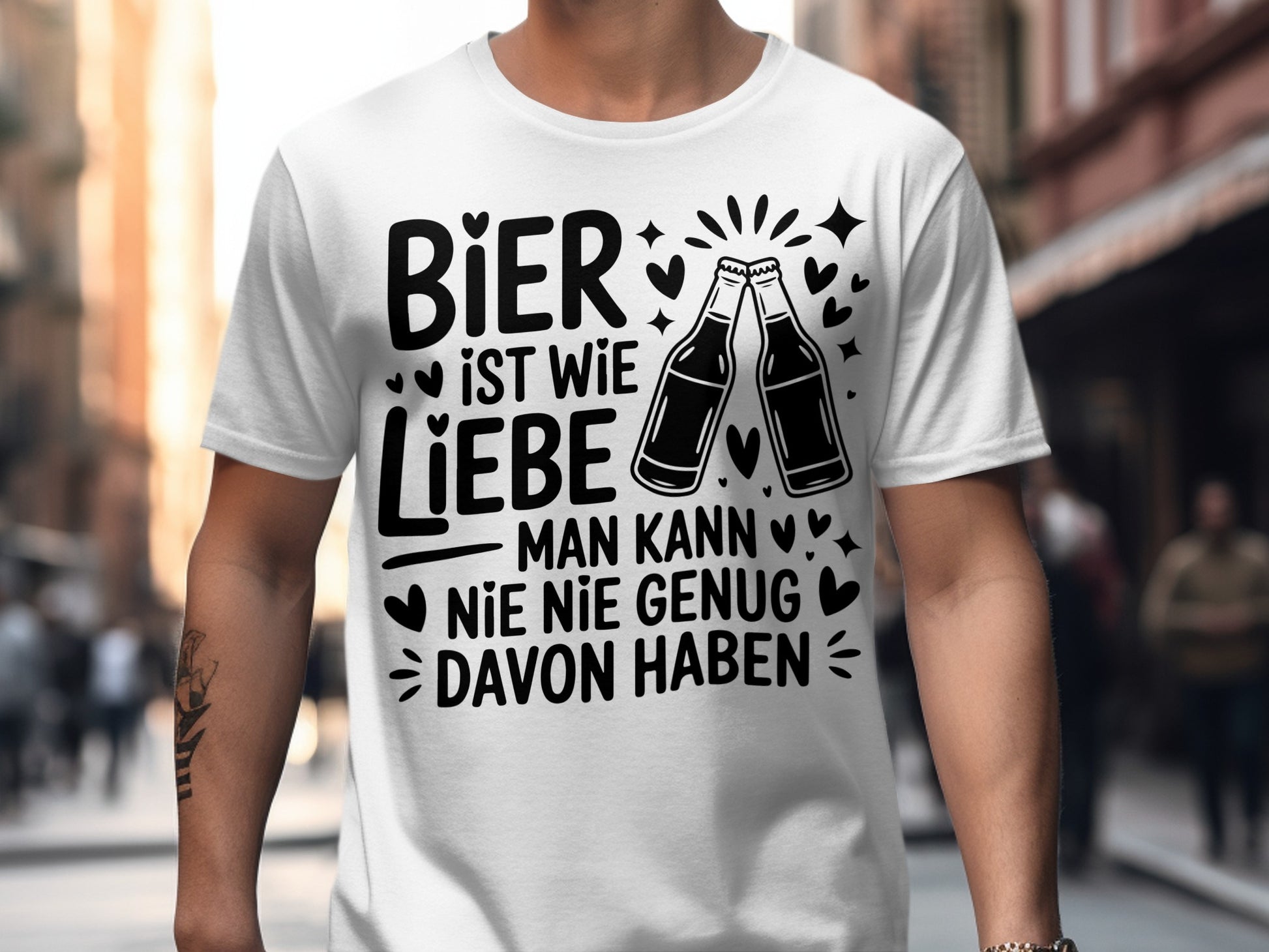 Bier ist wie Liebe Man Kann Nie Genug T-Shirt