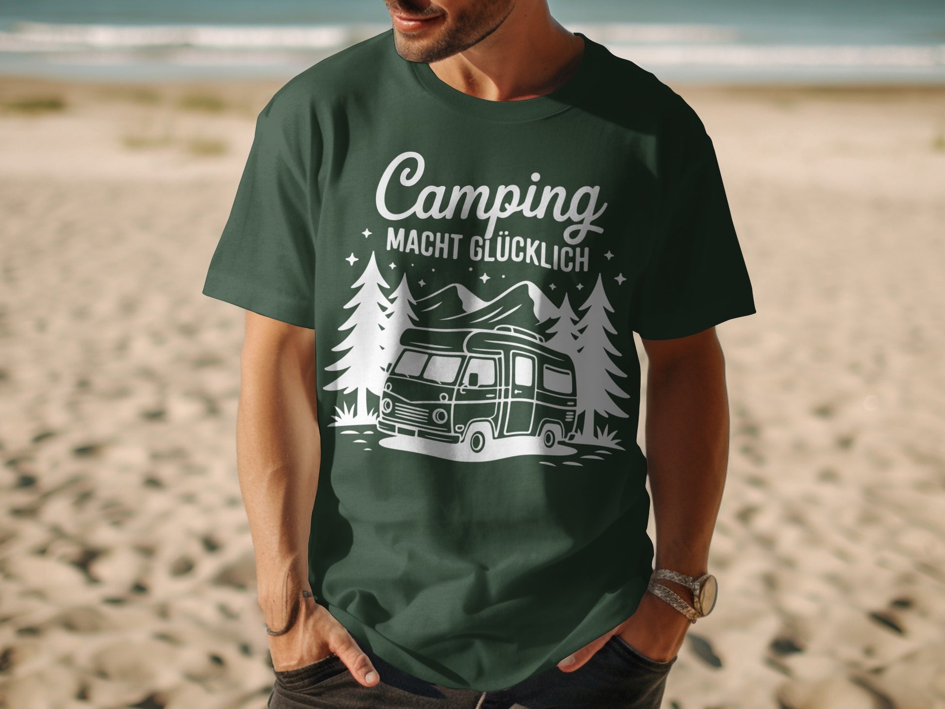 Camping Macht Glücklich Graphic Tee