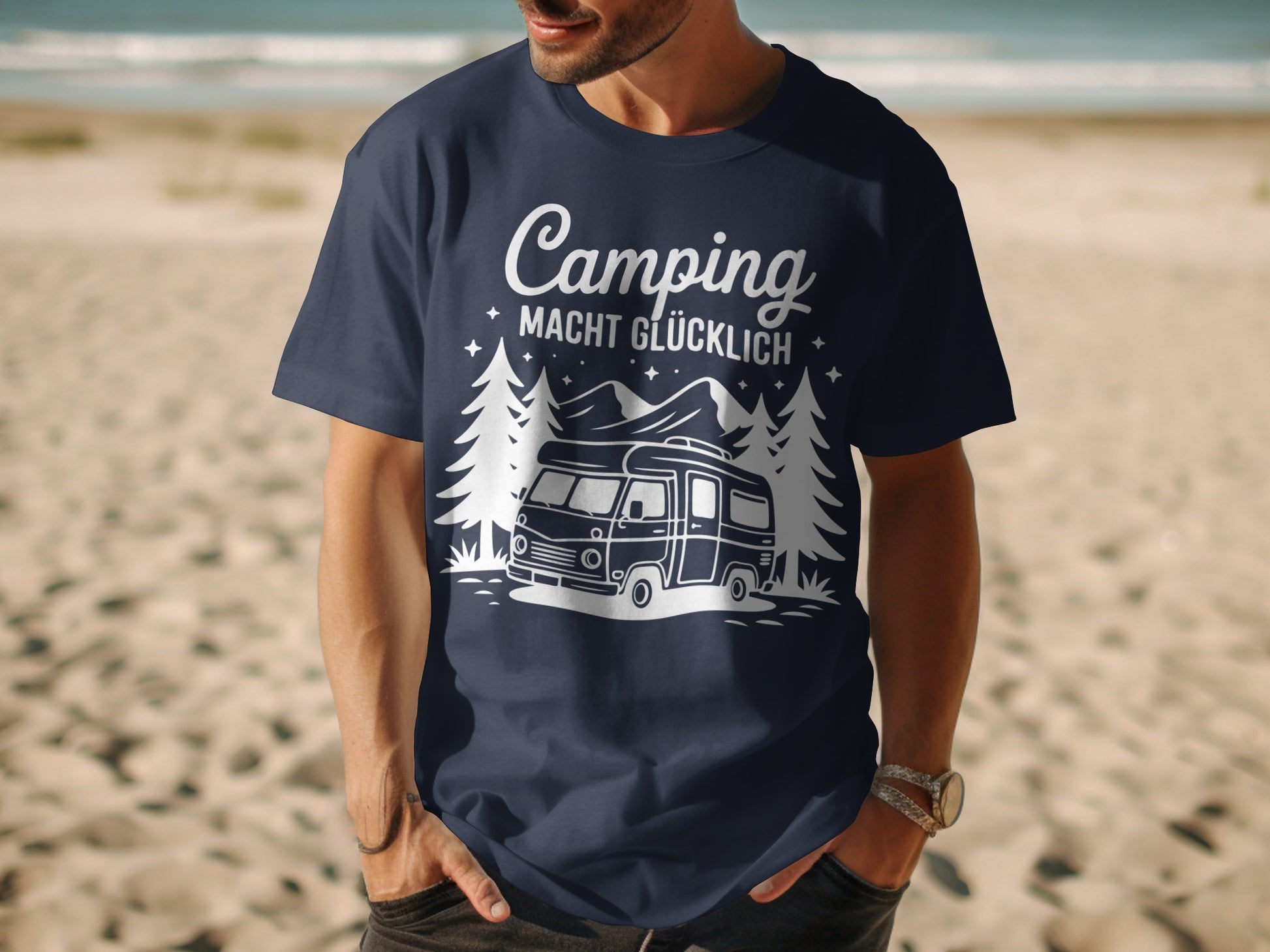 Camping Macht Glücklich Graphic Tee
