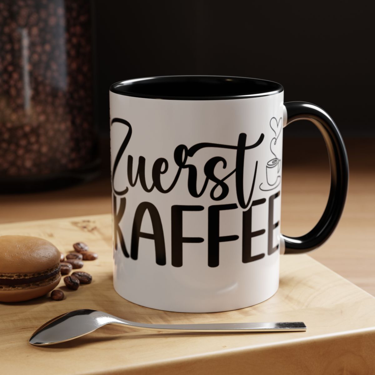 Zuerst Kaffee Mug with Black Interior