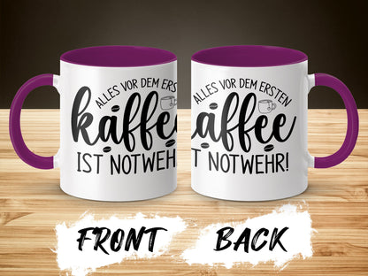 Alles Vor Dem Ersten Kaffee Ist Notwehr Mug